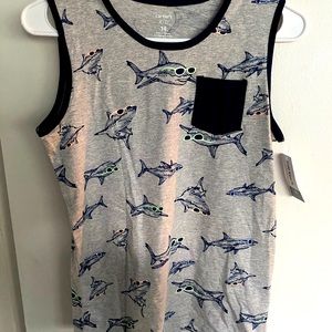 Carter’s Boys shark print tank top size 14